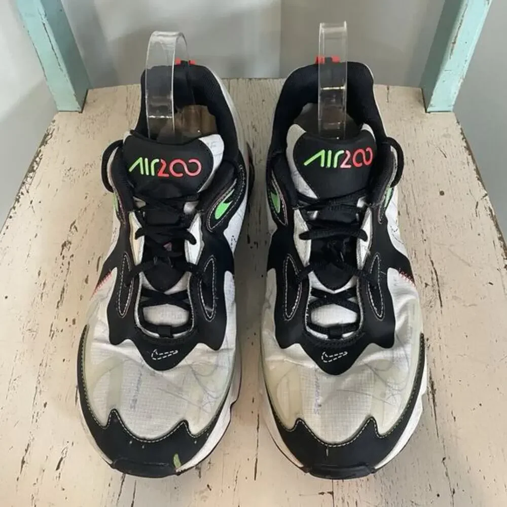 Nike Air Max 200 Blueprint White Black‎ Green Orange Size 10.5 CU6647-100